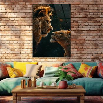 Dikey Doğa Temalı Cam Tablo 304