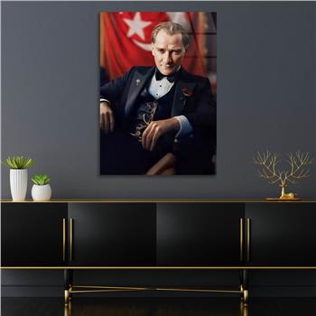 Dikey VatanTemalı Cam Tablo 205