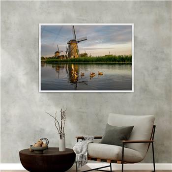 Aluminium Omlijste Natuur Thema Geharde Glasschilderij 135