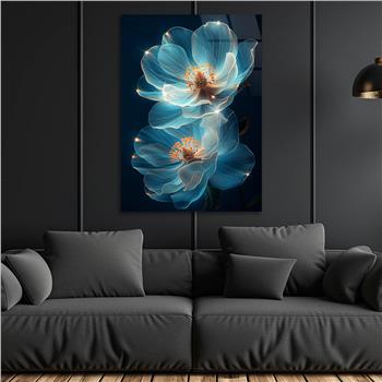 Dikey Sanat Temalı Cam Tablo 456