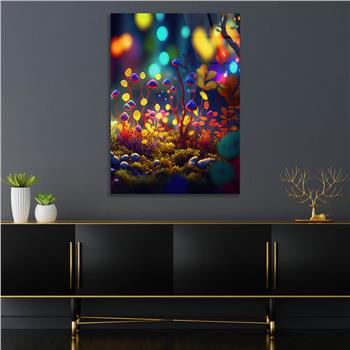 Dikey Sanat Temalı Cam Tablo 367