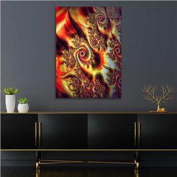 Dikey Sanat Temalı Cam Tablo 475