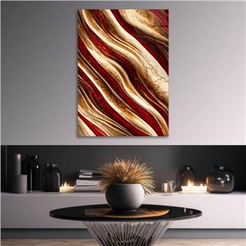 Dikey Sanat Temalı Cam Tablo 346