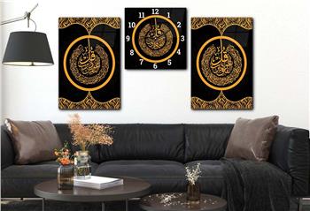 Ensemble de Tableaux et d’horloge 2 pièce sur le thème religieux