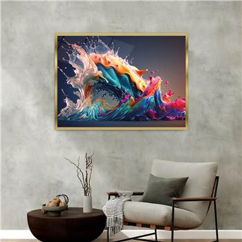 bedrucktes Glas mit Aluminiumrahmen und Kunst Themen 