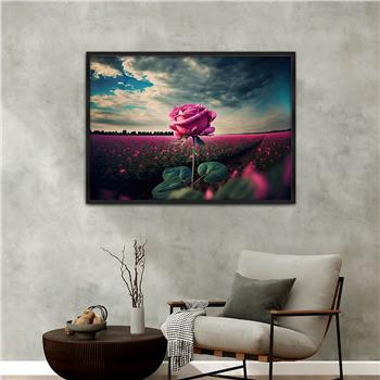 Aluminium Omlijste Natuur Thema Geharde Glasschilderij 052