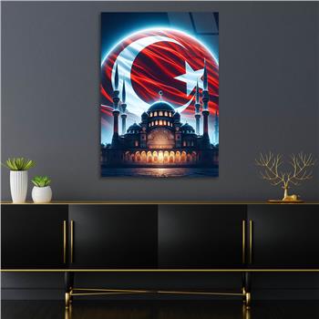 Dikey VatanTemalı Cam Tablo 184