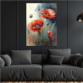 Dikey Sanat Temalı Cam Tablo 320