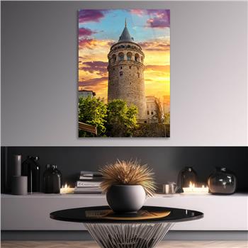 Dikey Doğa Temalı Cam Tablo 230