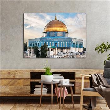 Yatay Dini Temalı Cam Tablo 185