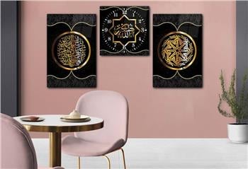 Ensemble de Tableaux et d’horloge 2 pièce sur le thème religieux