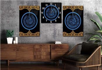 Ensemble de Tableaux et d’horloge 2 pièce sur le thème religieux