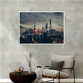 Aluminium Omlijste Kunst Thema Geharde Glasschilderij 079