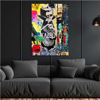 Dikey Sanat Temalı Cam Tablo 496