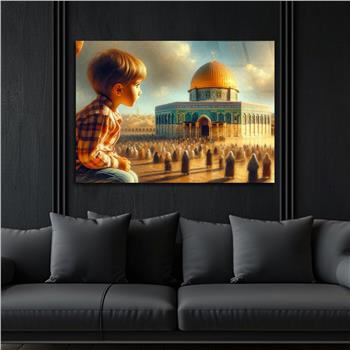 Yatay Dini Temalı Cam Tablo 177