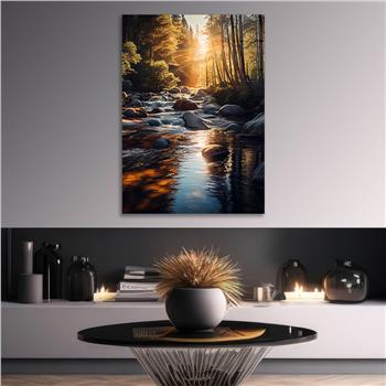 Dikey Doğa Temalı Cam Tablo 284