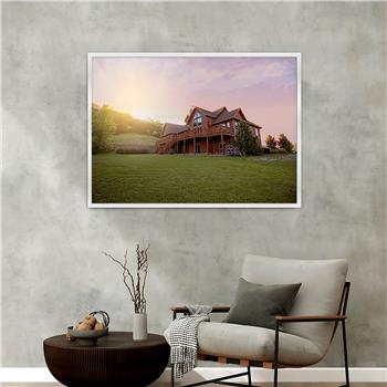 bedrucktes Glas mit Aluminiumrahmen und Natur Themen 