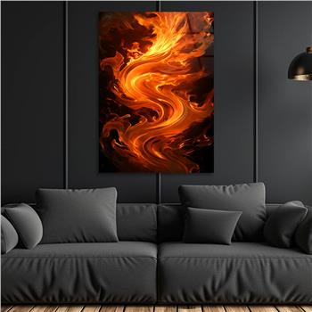 Dikey Sanat Temalı Cam Tablo 587