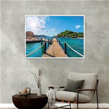 Aluminium Omlijste Natuur Thema Geharde Glasschilderij 148