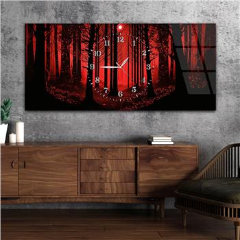 Yatay Saatli Ortadan Sanat Temalı Cam Tablo124