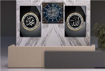 Ensemble de Tableaux et d’horloge 2 pièce sur le thème religieux