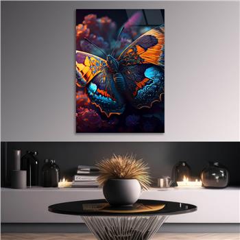 Dikey Sanat Temalı Cam Tablo 427