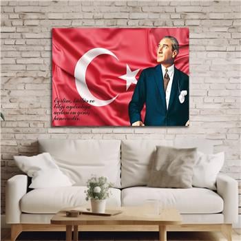 MUSTAFA KEMAL ATATÜRK GÖRSELLİ CAM TABLO