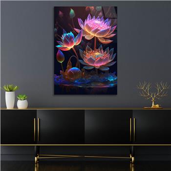 Dikey Sanat Temalı Cam Tablo 482