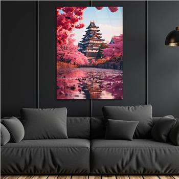 Dikey Doğa Temalı Cam Tablo 287