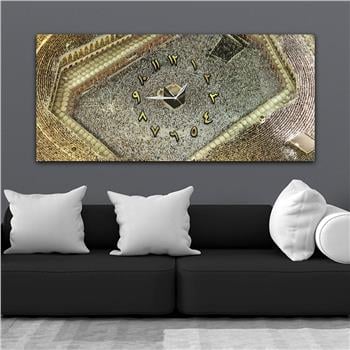 Tableau en verre à thème religieux avec horloge centrale horizontale  109