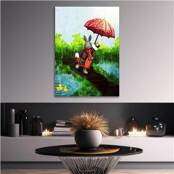 Dikey Sanat Temalı Cam Tablo 429