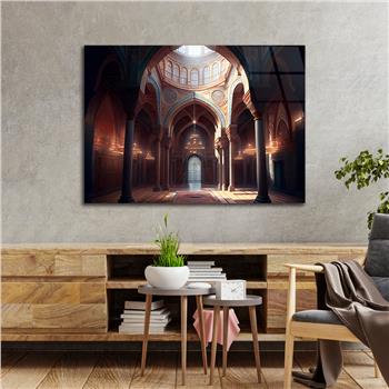 Yatay Dini Temalı Cam Tablo 192