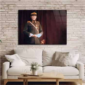 Yatay Vatan Temalı Cam Tablo 141