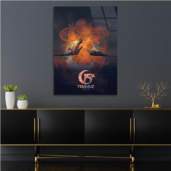 Dikey VatanTemalı Cam Tablo 163