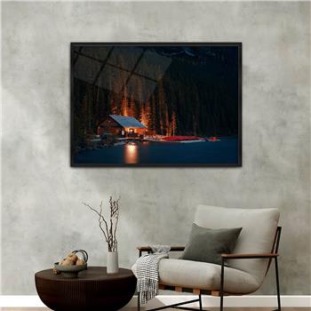 bedrucktes Glas mit Aluminiumrahmen und Natur Themen 