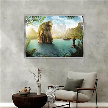 bedrucktes Glas mit Aluminiumrahmen und Kunst Themen 