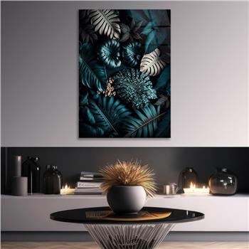 Dikey Sanat Temalı Cam Tablo 504