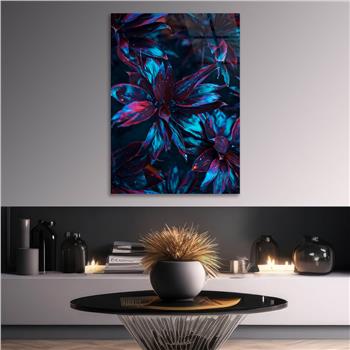 Dikey Sanat Temalı Cam Tablo 421