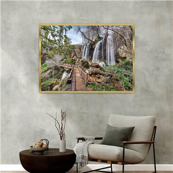 Aluminium Omlijste Natuur Thema Geharde Glasschilderij 150