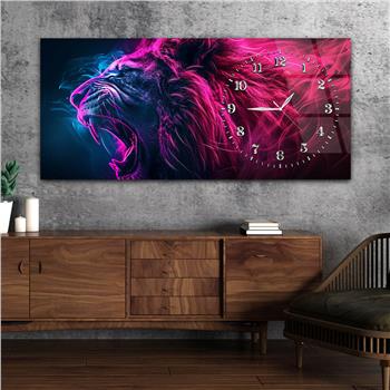 Yatay Saatli Yandan Sanat Temalı Cam Tablo 348
