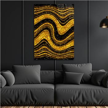 Dikey Sanat Temalı Cam Tablo 358