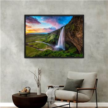 bedrucktes Glas mit Aluminiumrahmen und Natur Themen 