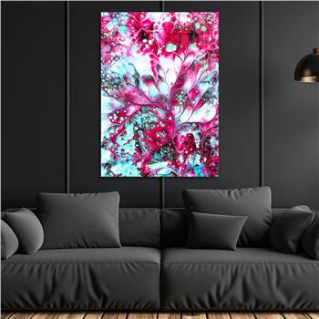 Dikey Sanat Temalı Cam Tablo 553