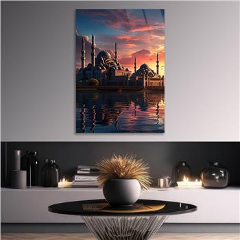 Dikey Dini Temalı Cam Tablo 292