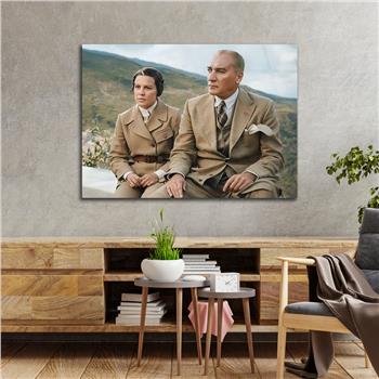 Yatay Vatan Temalı Cam Tablo 147