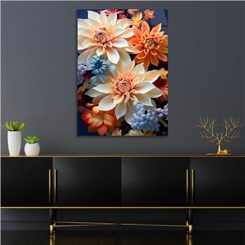 Dikey Sanat Temalı Cam Tablo 574