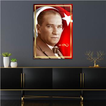 Dikey VatanTemalı Cam Tablo 256