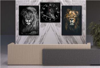 Kunst Thematisches 2-teiliges bedrucktes Glas und Uhrenset