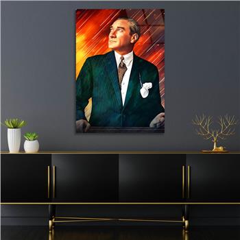 Dikey Vatan Temalı Cam Tablo 305