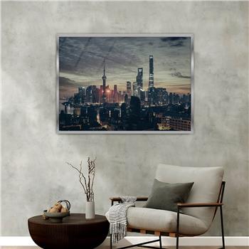 Aluminium Omlijste Kunst Thema Geharde Glasschilderij 079